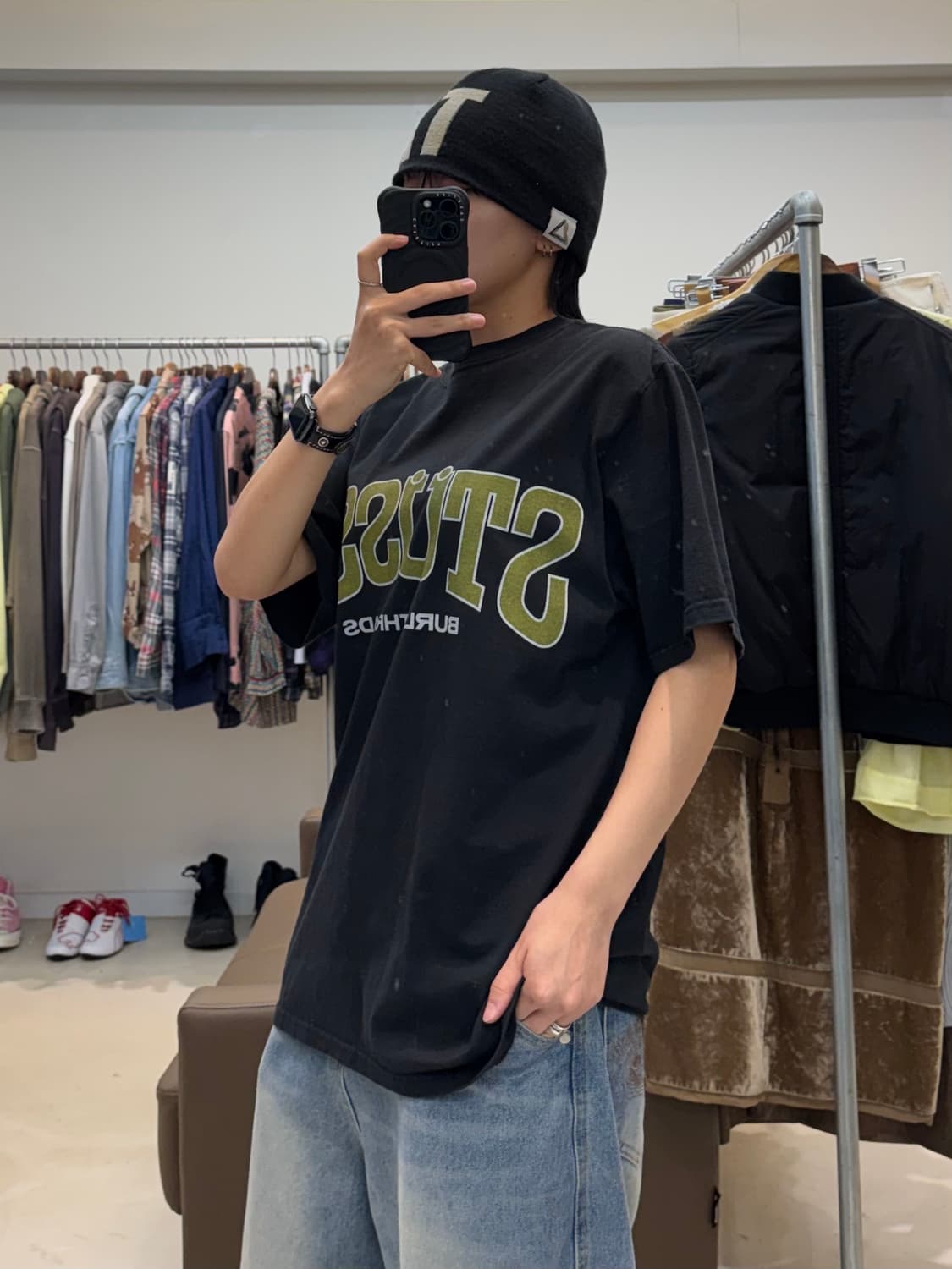 스투시 벌리 쓰레드 피그먼트 다이드 티셔츠 상품이미지6