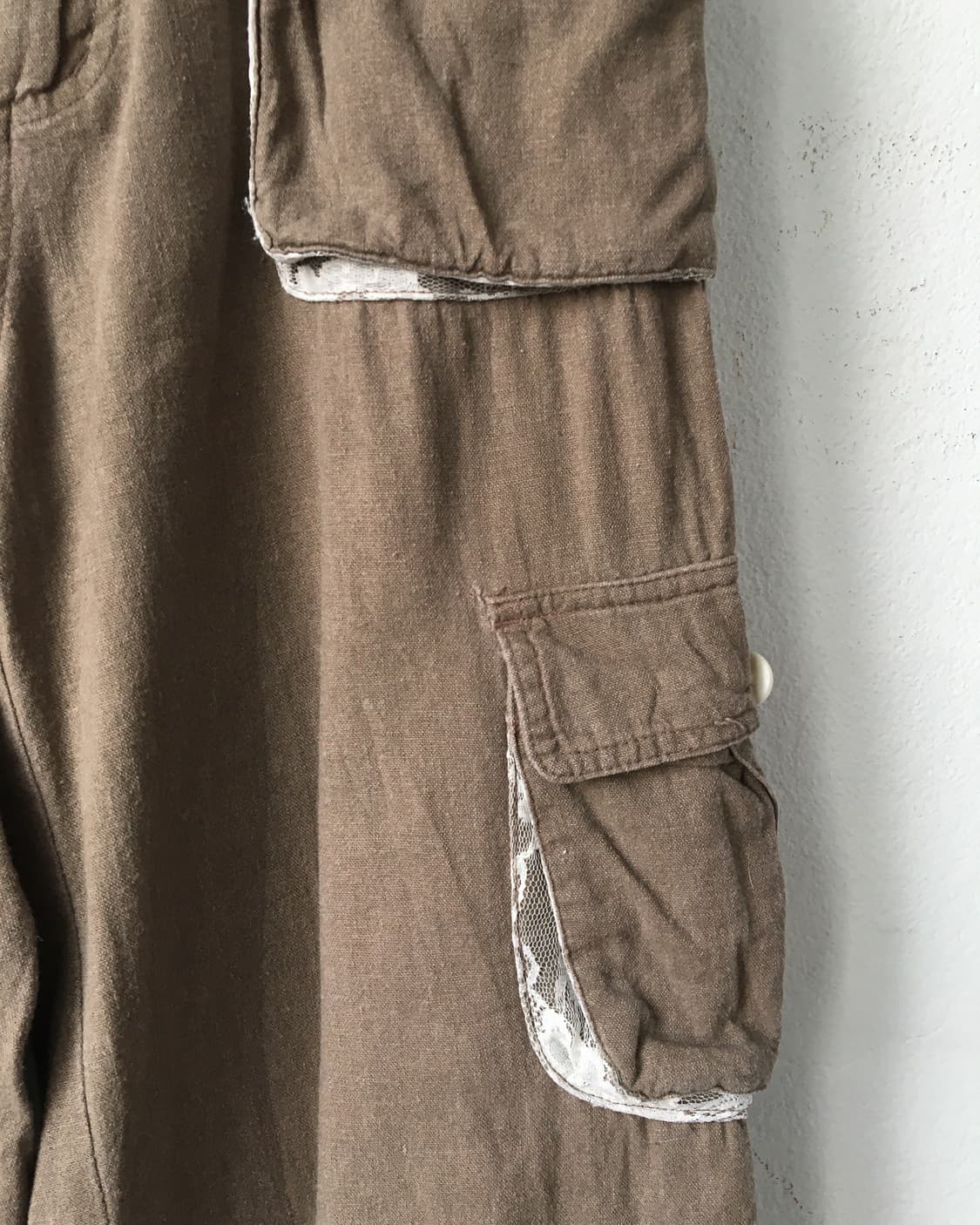 Lace trimming cago pants 상품이미지3