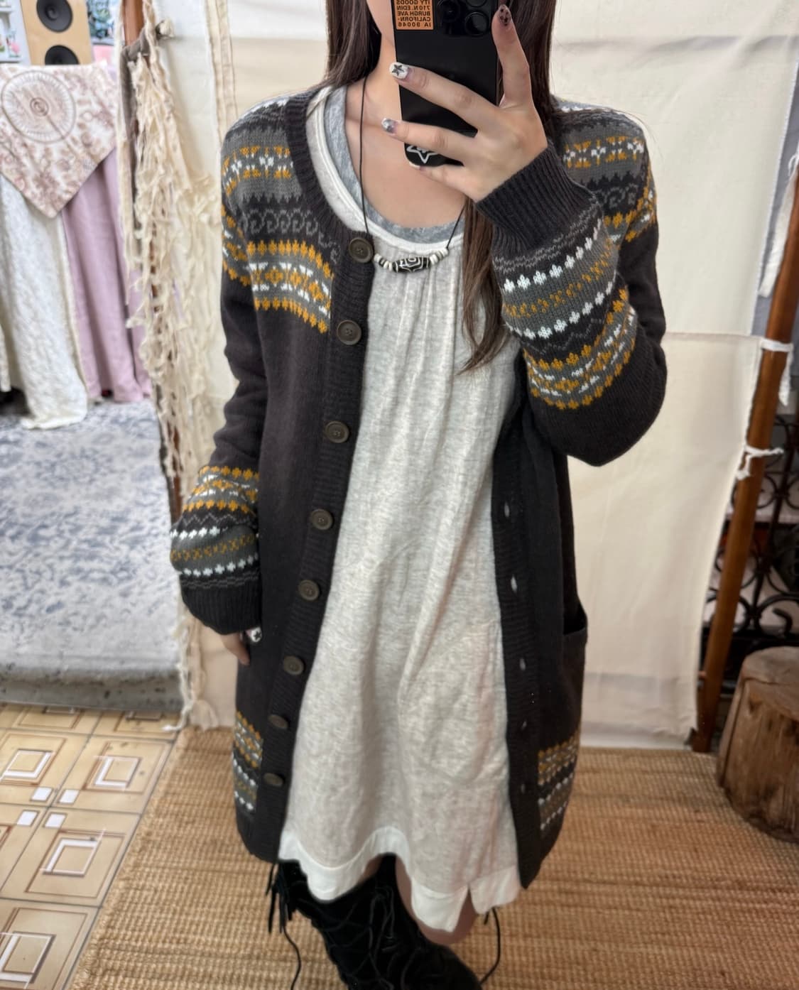 shuca nordic long cardigan 상품이미지2