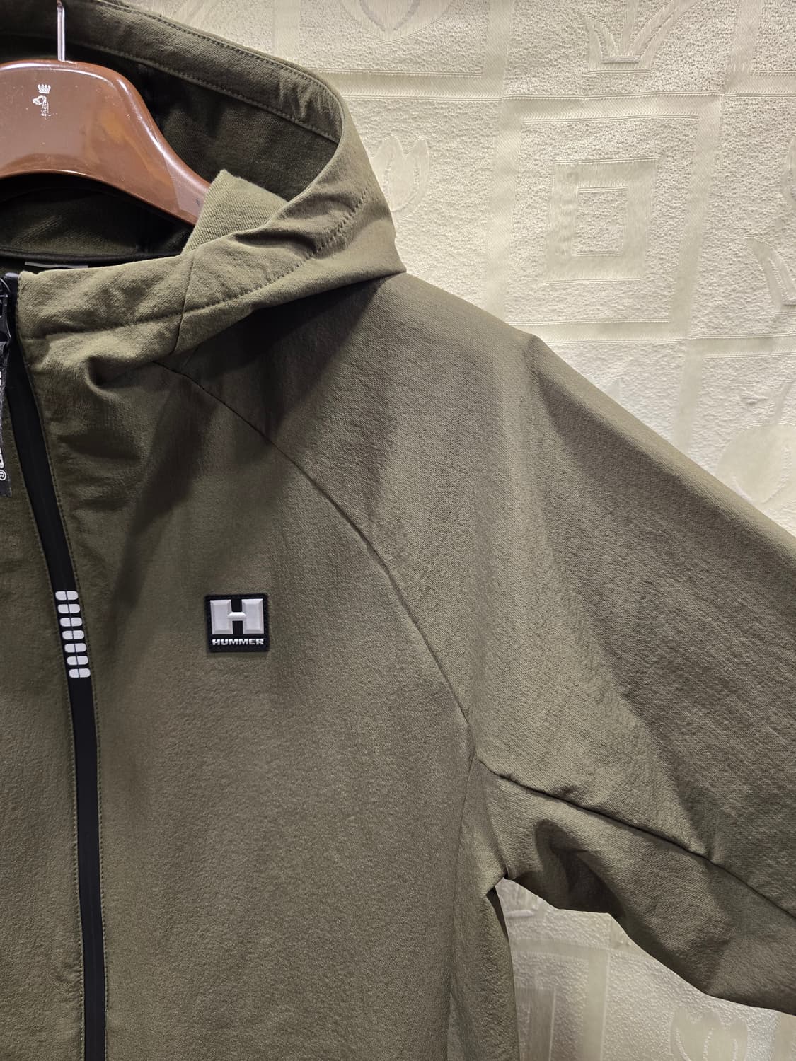 험머 남성 기모 후드 자켓 바람막이 카키 105~110 상품이미지3