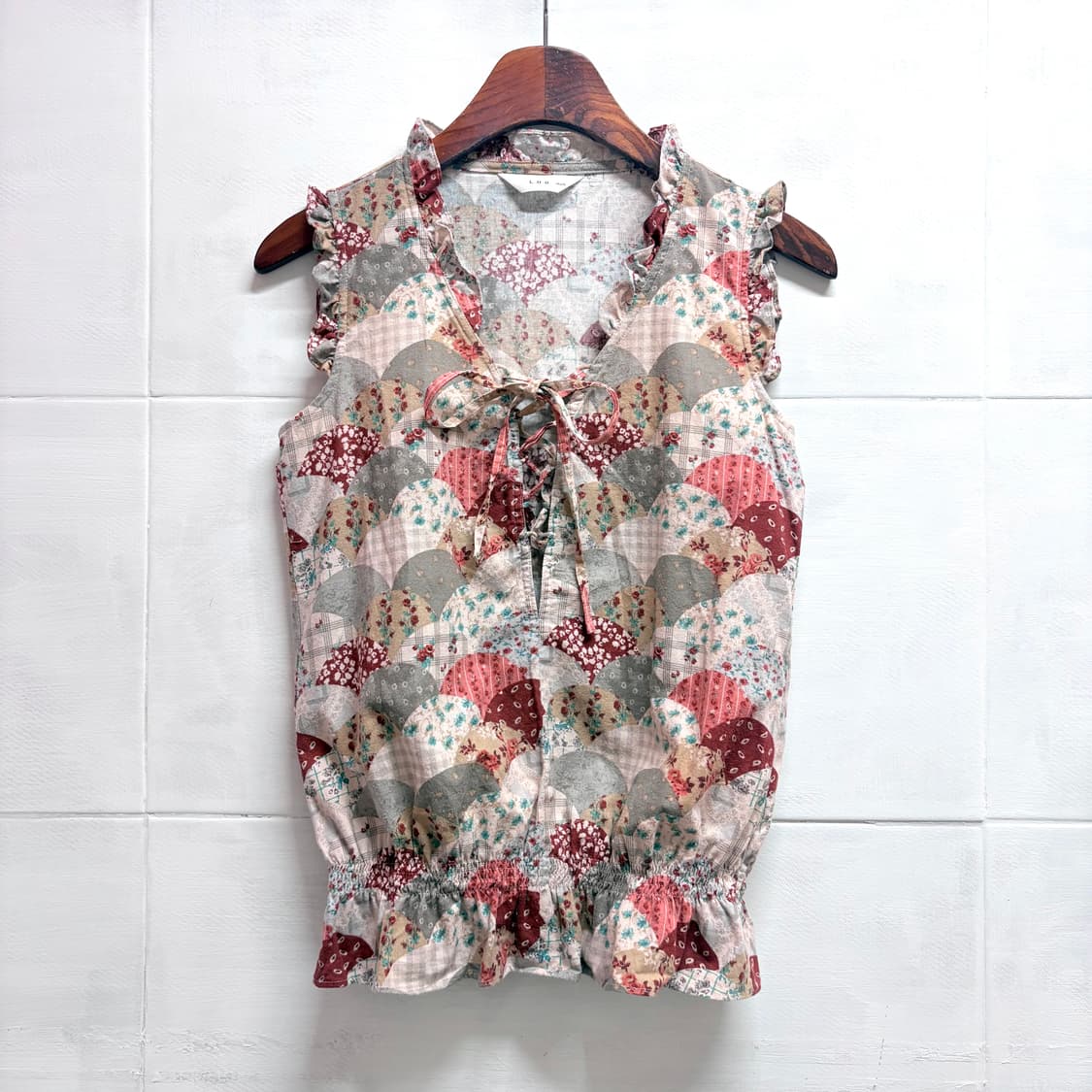 L.O.D style 패치워크 패턴 모리 페어리 슬리브리스 JPN 상품이미지1