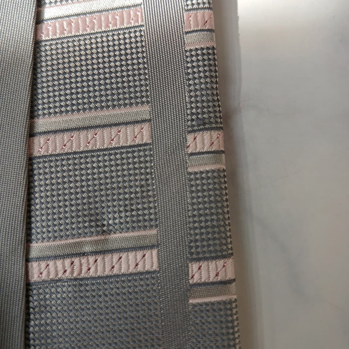 발망 실크 그레이 스트라이프 넥타이 9.5cm A+~A등급 A19569
 상품이미지10