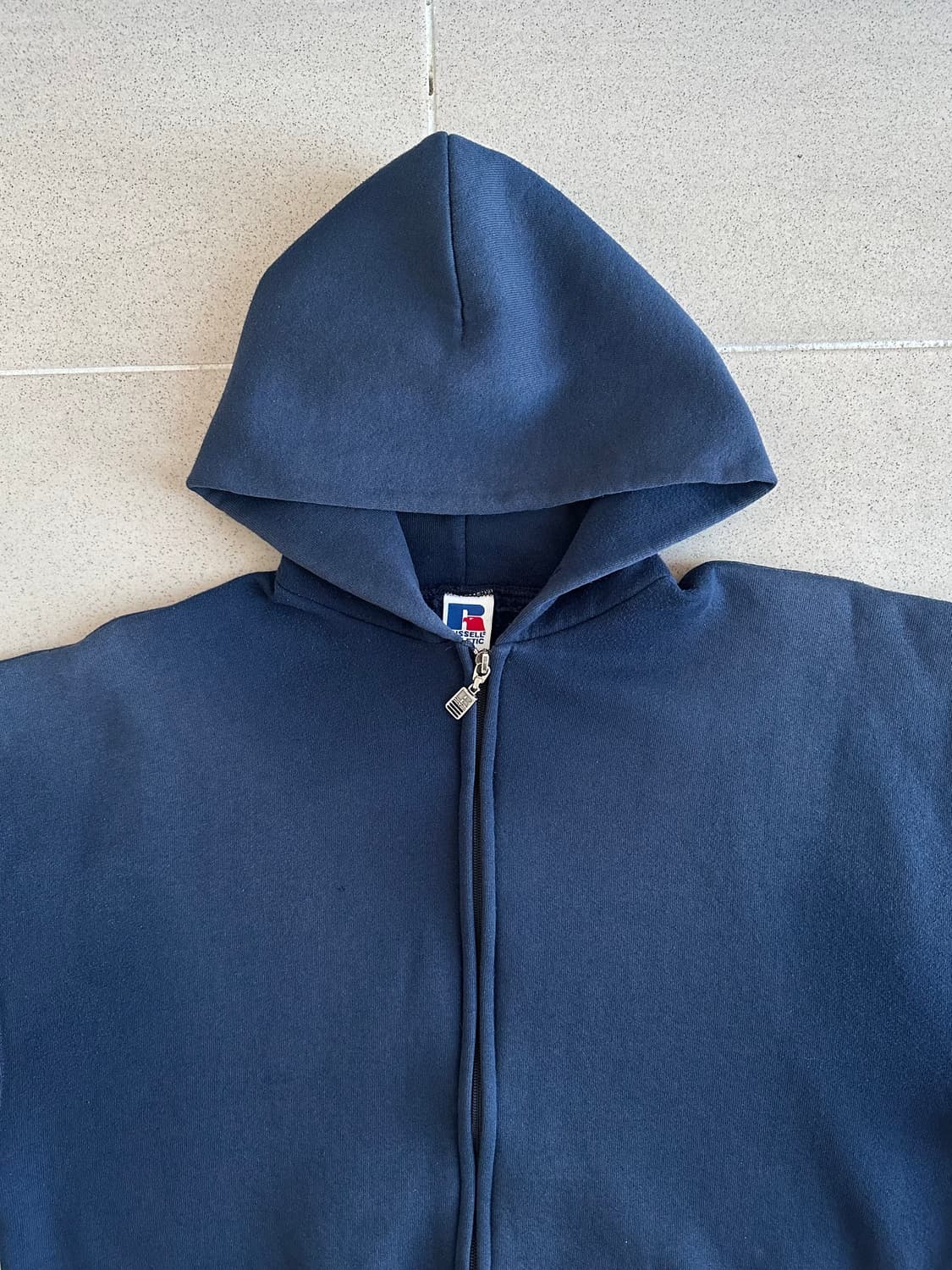 90s 빈티지 러셀 후드집업 네이비 L USA 상품이미지3
