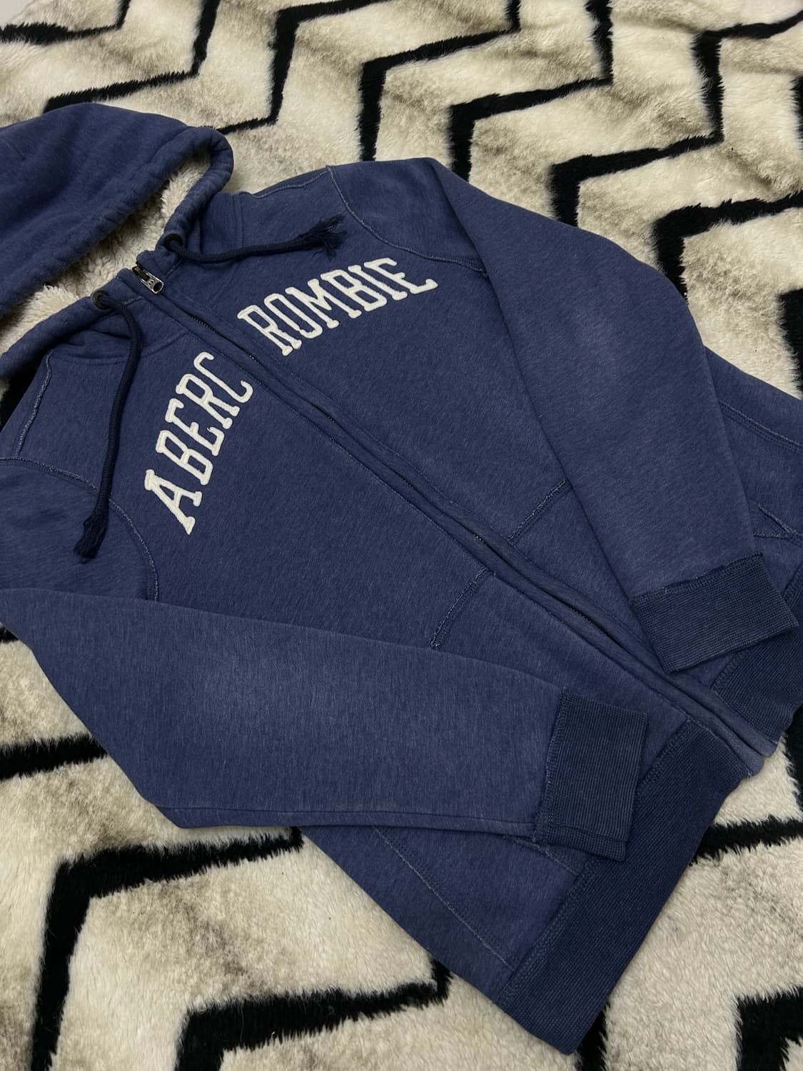 [M]아베크롬비 스펠아웃 후드집업자켓/기모/네이비블루 상품이미지2