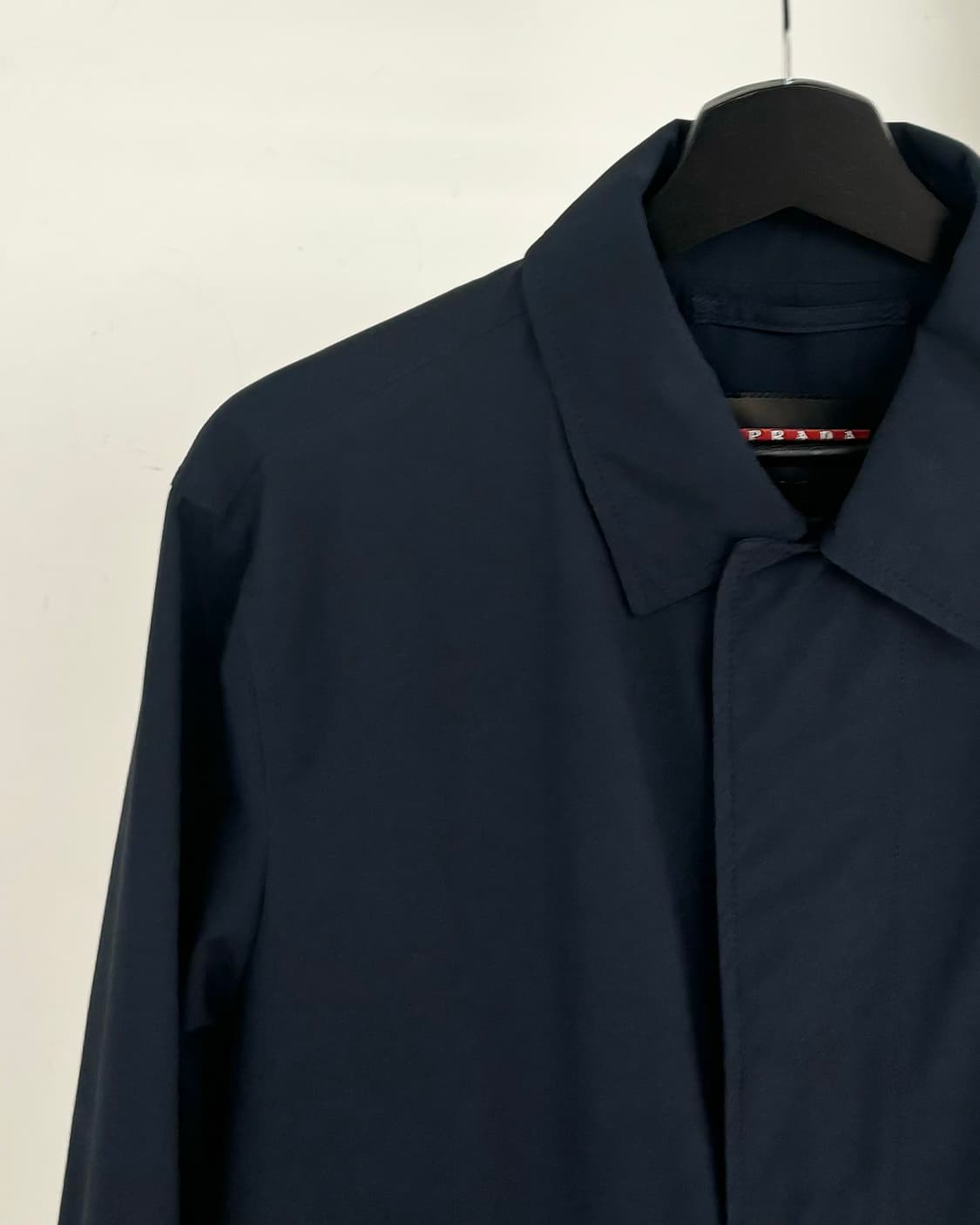 프라다 네이비 싱글 브레스티드 오버 코트 상품이미지3