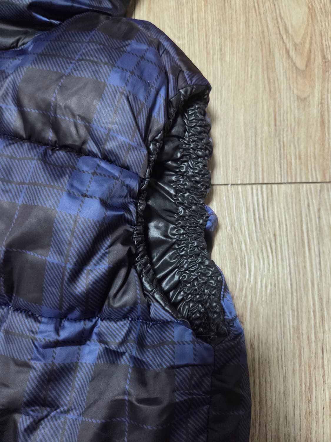 EVISU 체크 후드 패딩 조끼 L 상품이미지3