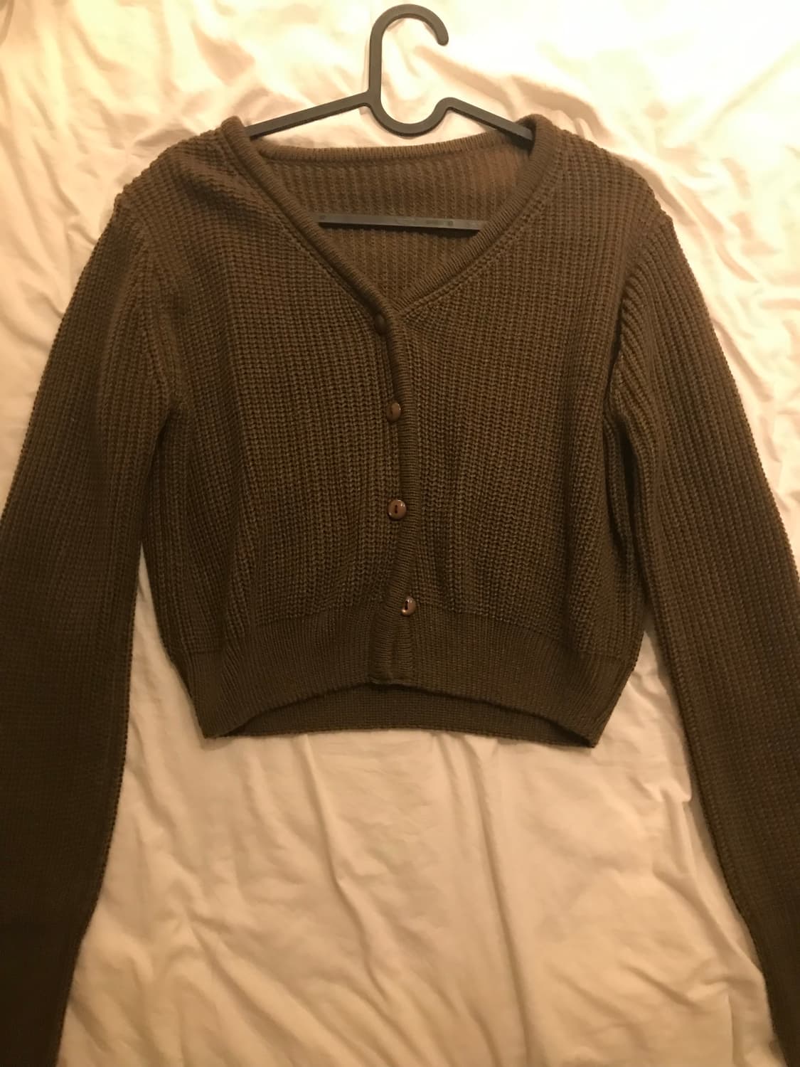 브라운 니트 가디건 상품이미지1
