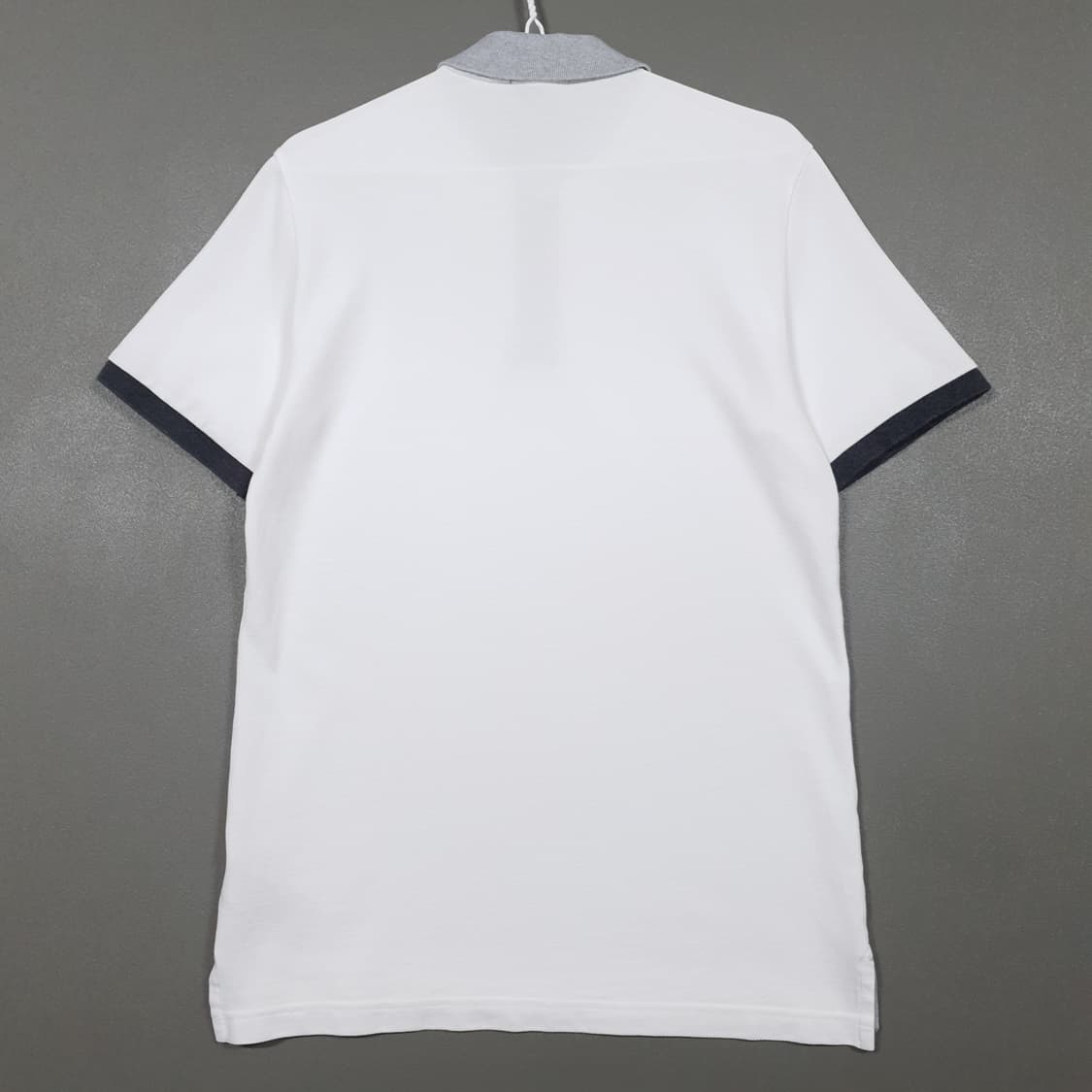 S) 버버리 크레스트 기사 로고 배색 반팔 카라티 폴로 피케 셔츠 화이트 상품이미지10