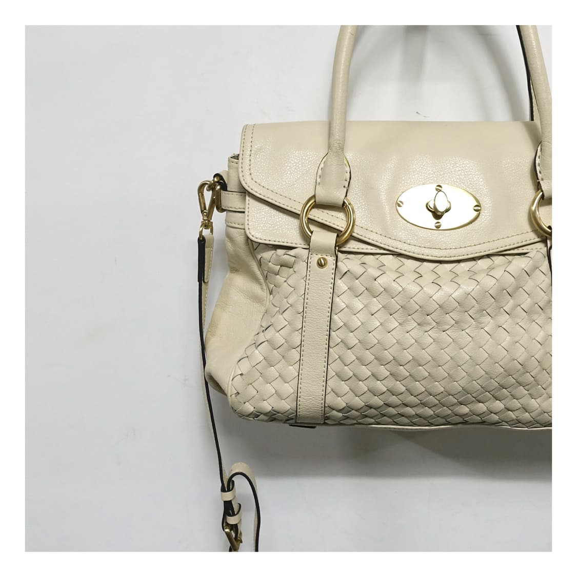 ANNE KLEIN 앤클라인 크림 아이보리 2way 숄더 레더백 상품이미지9