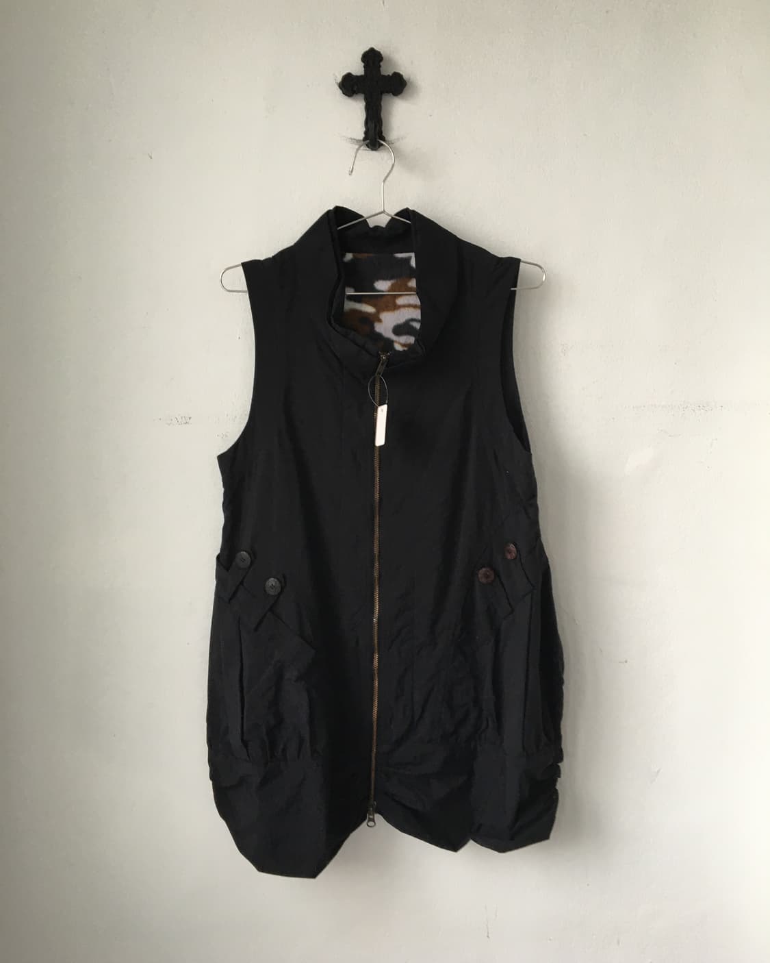 High neck long vest zip up 상품이미지2