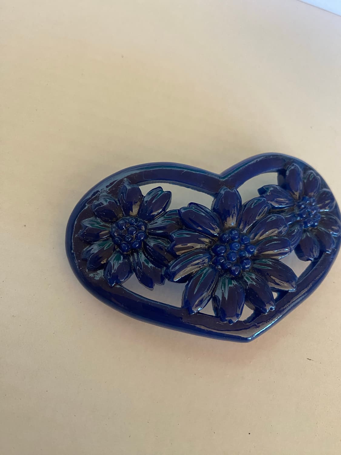 블루 하트 헤어핀 수입 빈티지 상품이미지2