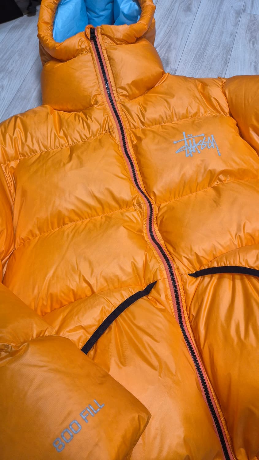 스투시 마이크로 립스탑 패딩 오렌지 L 상품이미지2