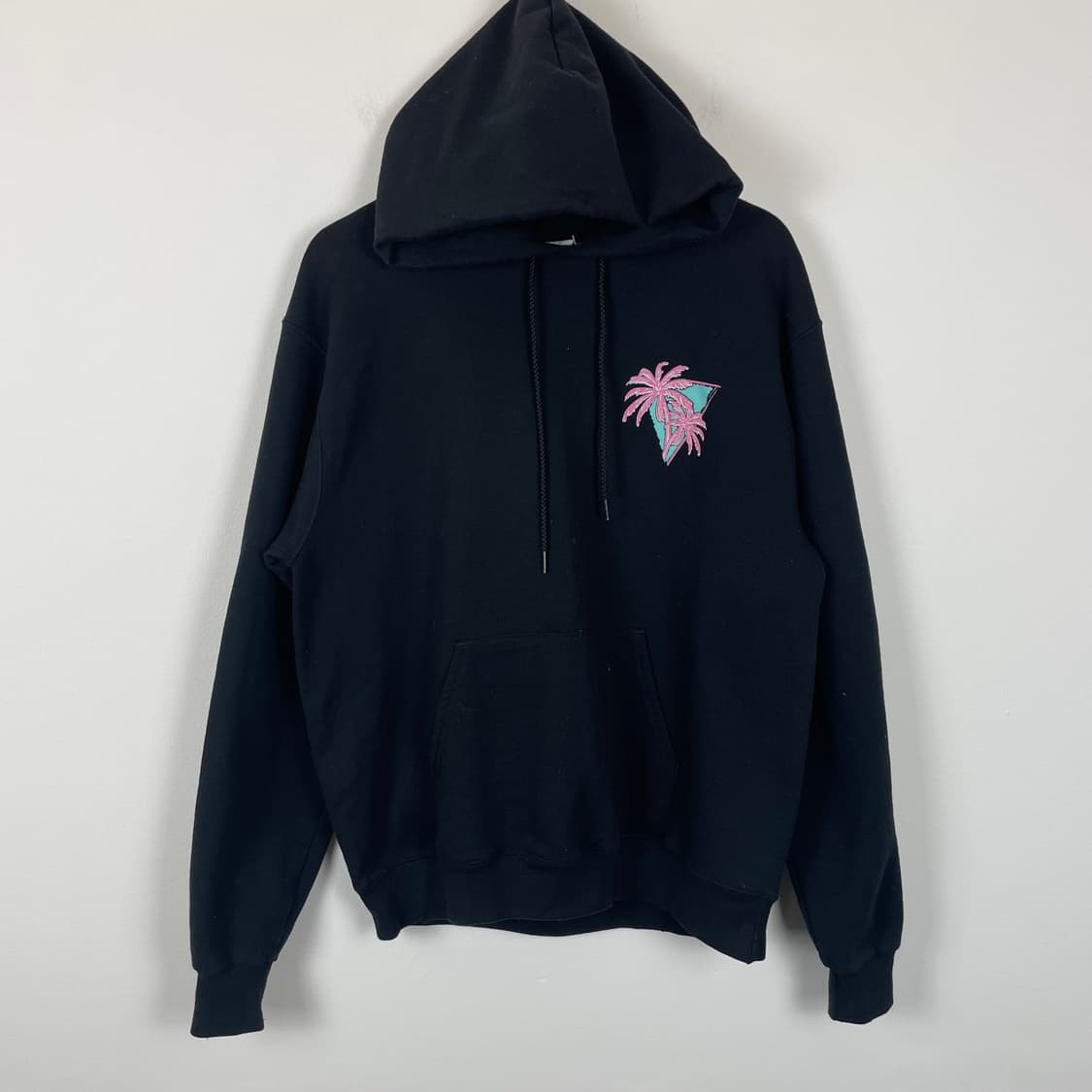 챔피온 야자수 프린팅 블랙 후드티 상품이미지1