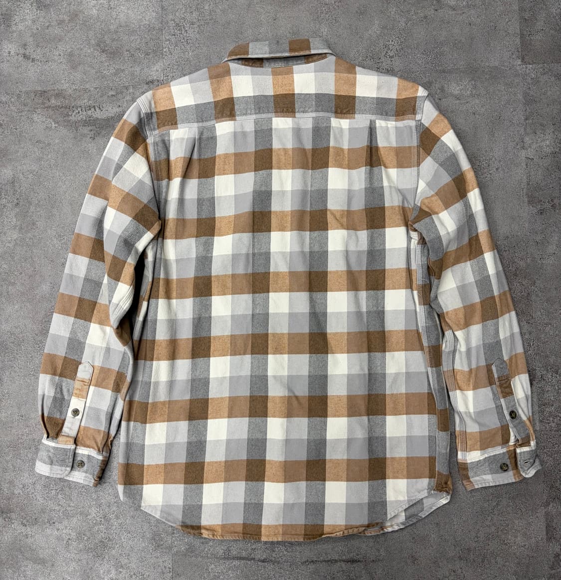 칼하트 플란넬 체크 셔츠 브라운/그레이 상품이미지5