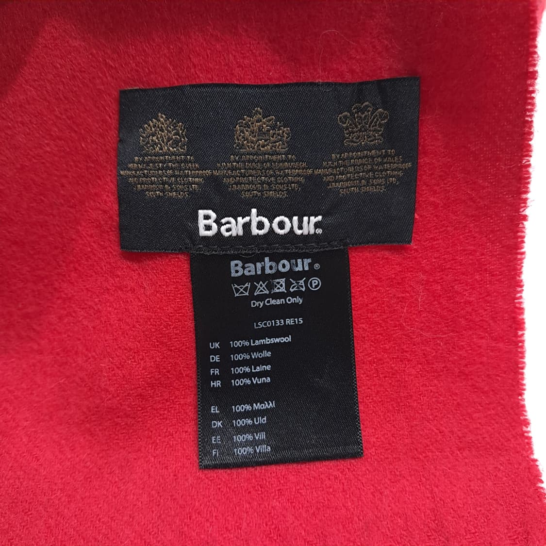 MX445 바버 레드 자수 머플러 목돌 상품이미지4