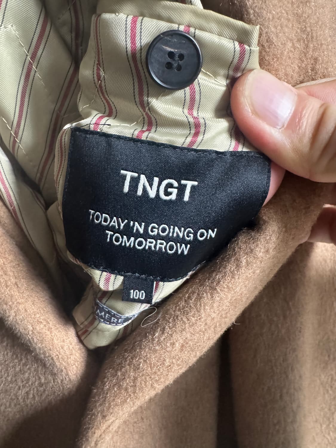 TNGT 캐시미어 블렌드 핸드메이드 코트 상품이미지4