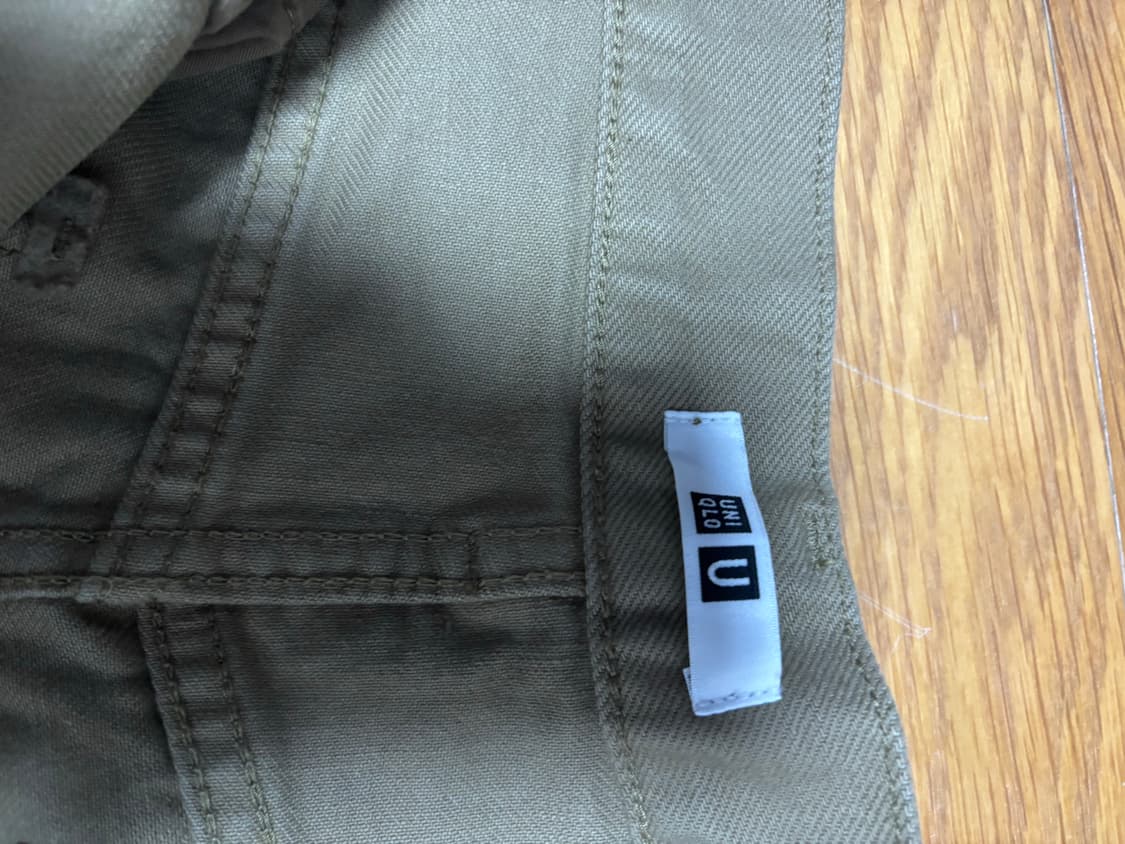 유니클로u 카키브라운 진 34 상품이미지3