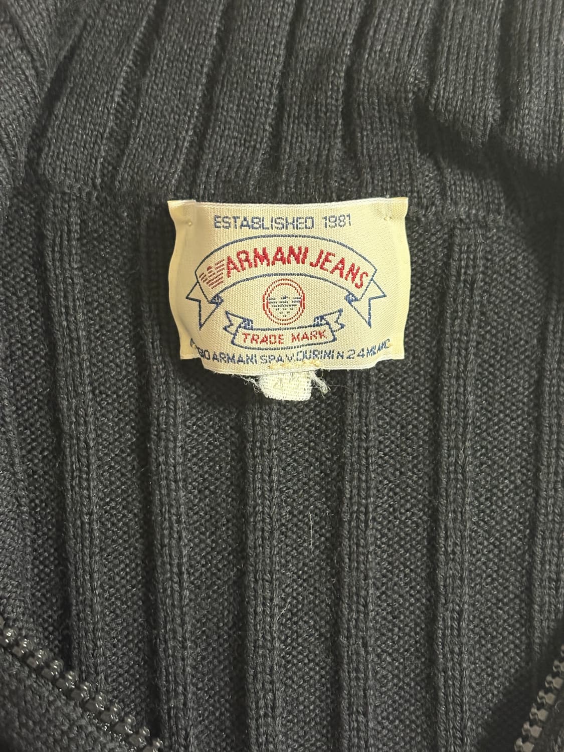 (W) [42] 올드 아르마니 진스 니트 집업 상품이미지3