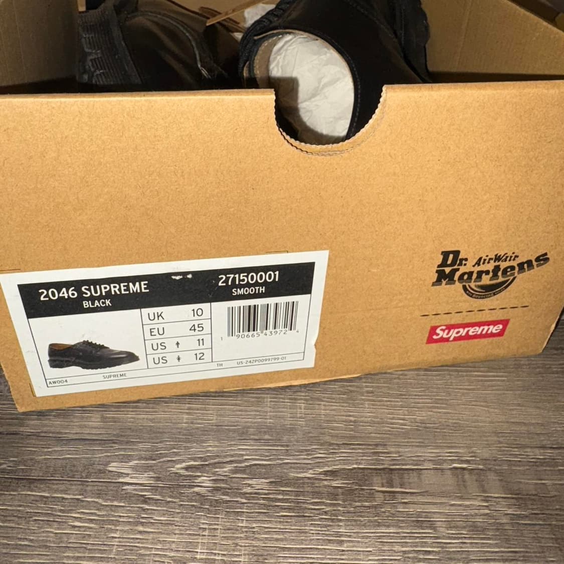 닥터마틴 x 슈프림 2046 블랙 스무스 290 상품이미지5