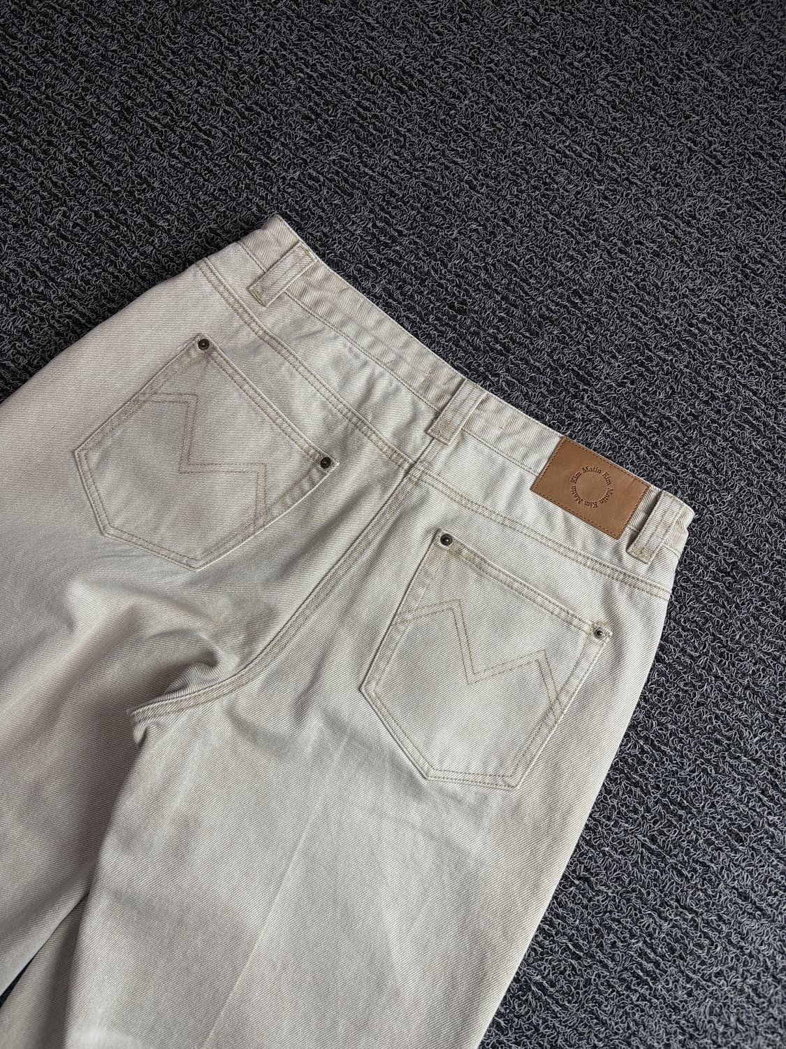 마뗑킴 아카이브 미니멀 와이드 데님 팬츠 아이보리 4176 상품이미지5