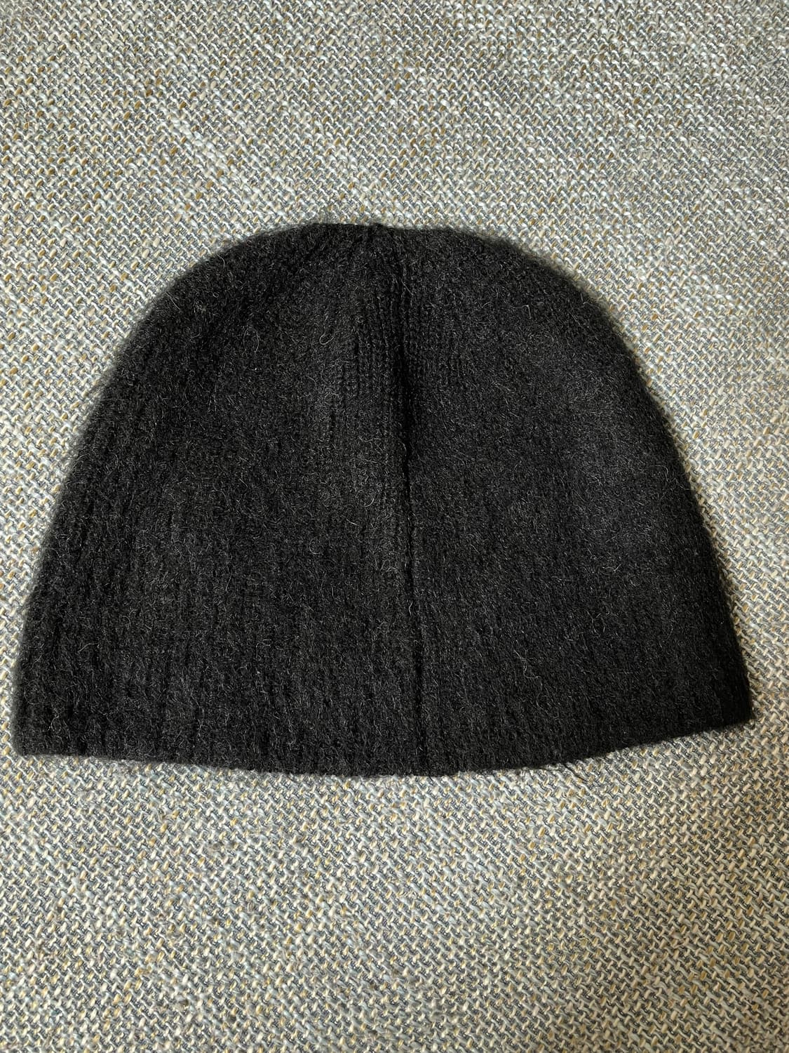 쿠어 헤어리 믹스드 아가일 비니 블랙 상품이미지4