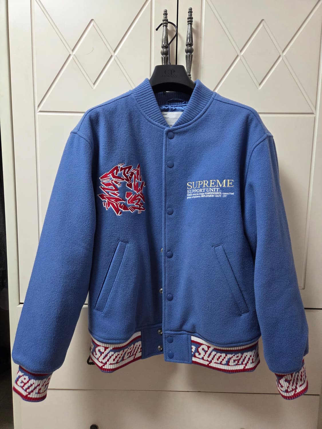 [S]슈프림 서포트 유닛 바시티 자켓 21FW 상품이미지1