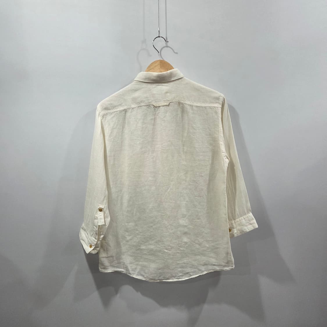 JS Homestead 버튼다운 린넨 7부 셔츠 L 상품이미지4