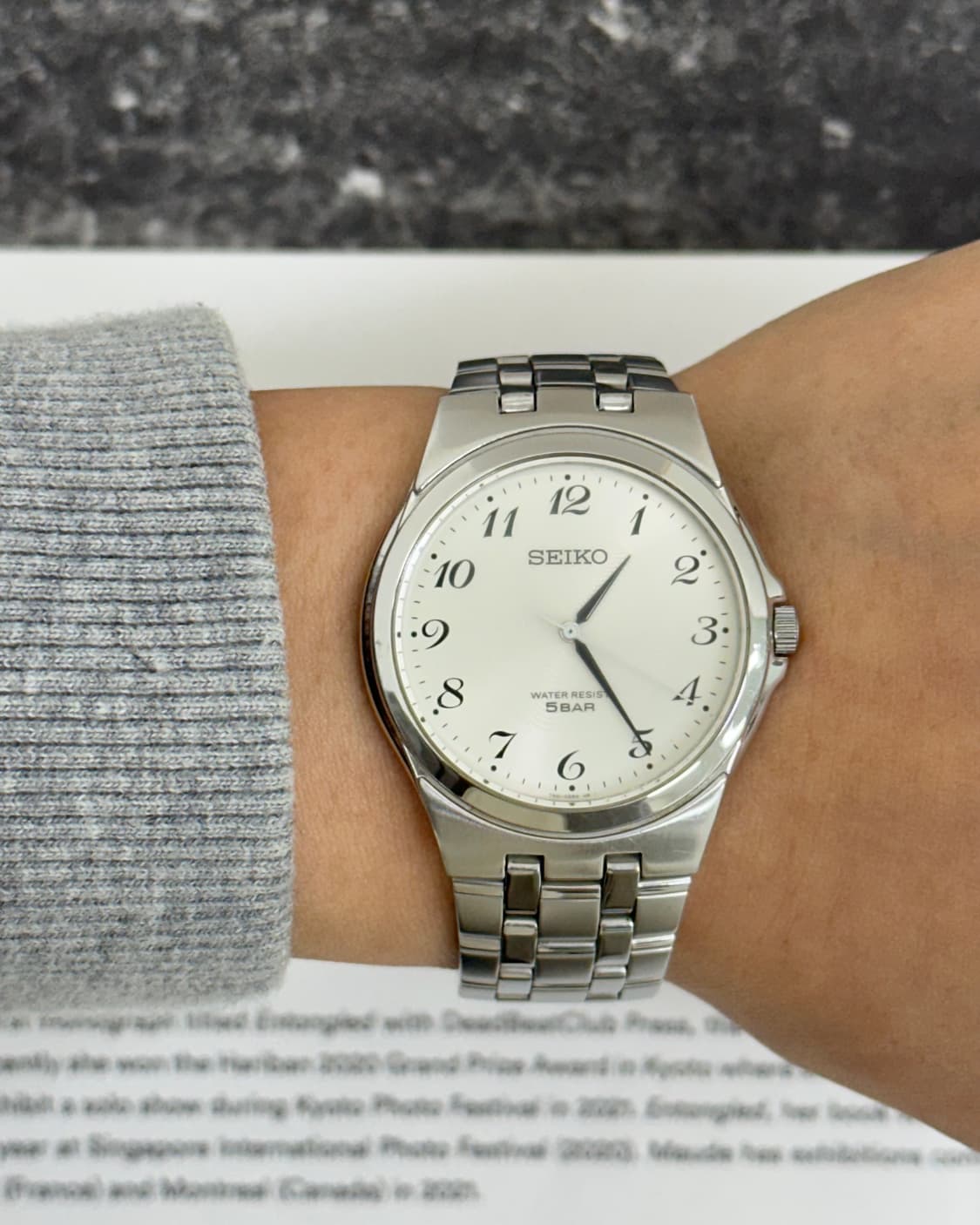 세이코 라운드 쿼츠 시계 상품이미지10