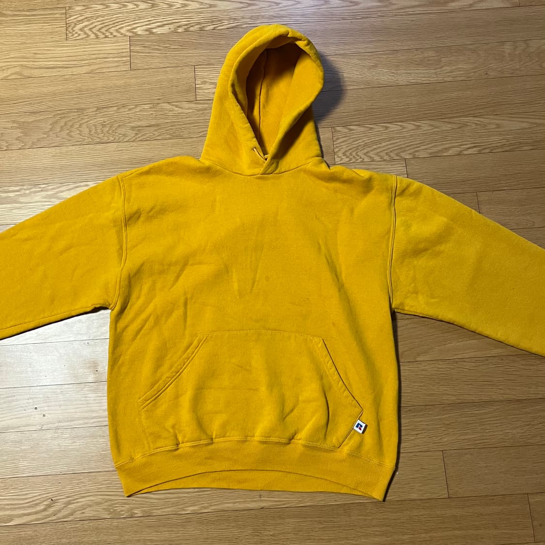 [M] 90s 빈티지 러셀 후드 옐로우 상품이미지2