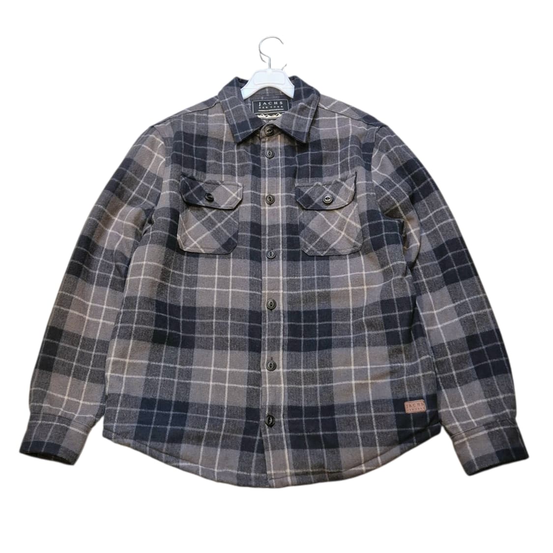 M 안감털배색 체크자켓 상품이미지1