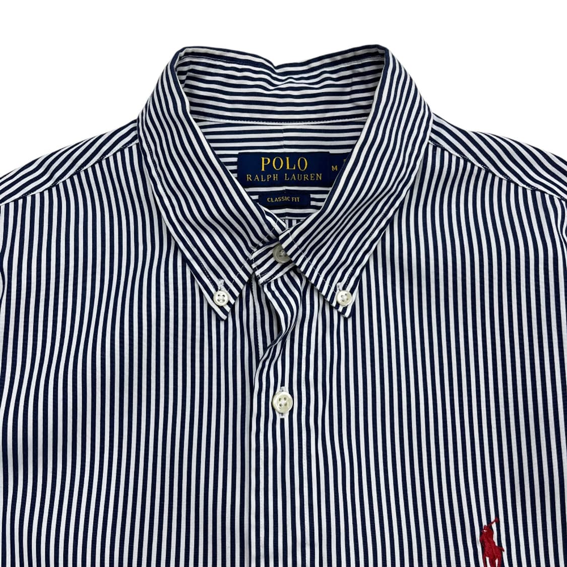 폴로 랄프로렌 레드포니 네이비 스트라이프 셔츠 M 상품이미지4
