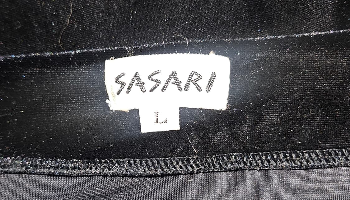 SASARI 히메 다크블랙 벨벳 원피스 상품이미지4