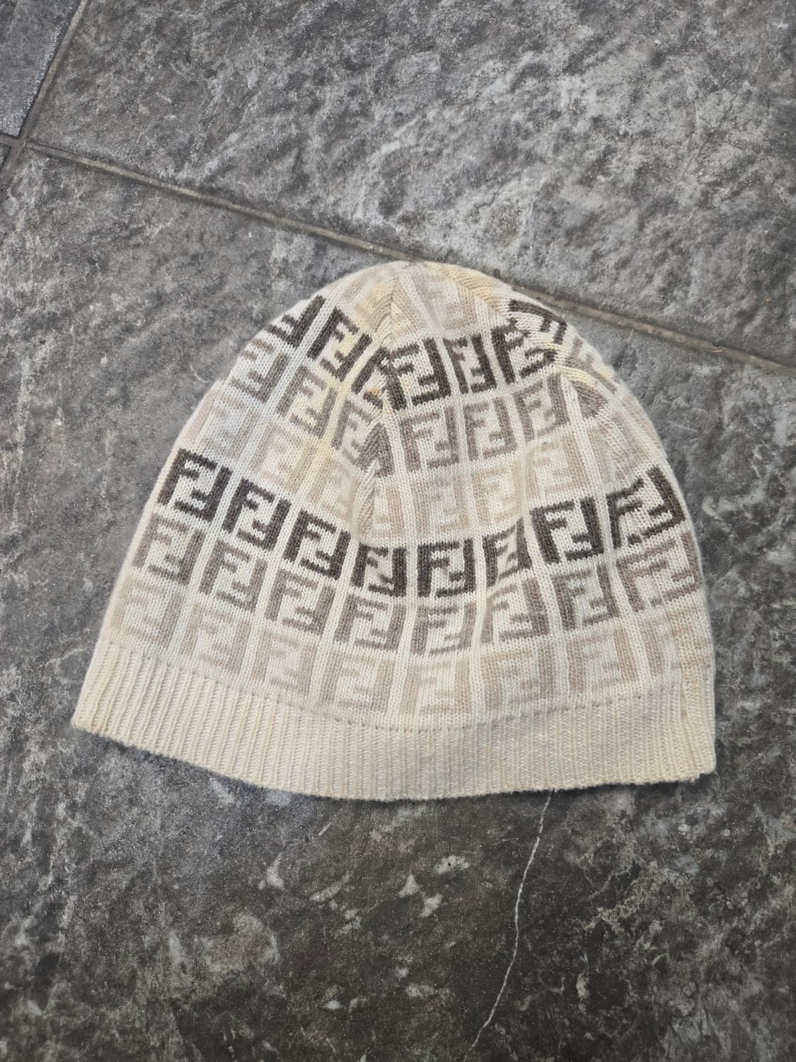 펜디 FF 로고 비니 아이보리 키즈 상품이미지1