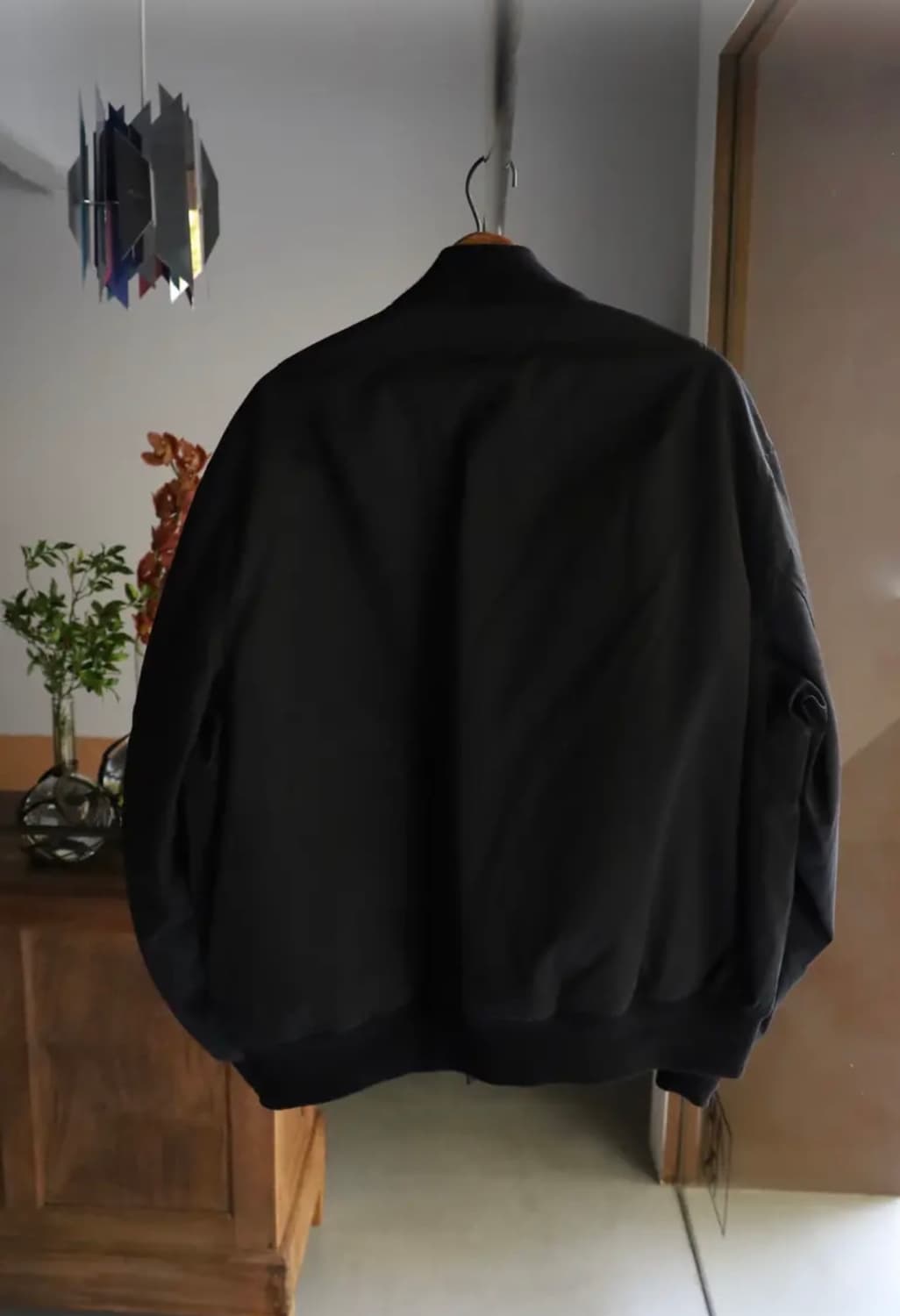 아프레쎄 빈티지 실크 플라이트 자켓 블랙 3 상품이미지3