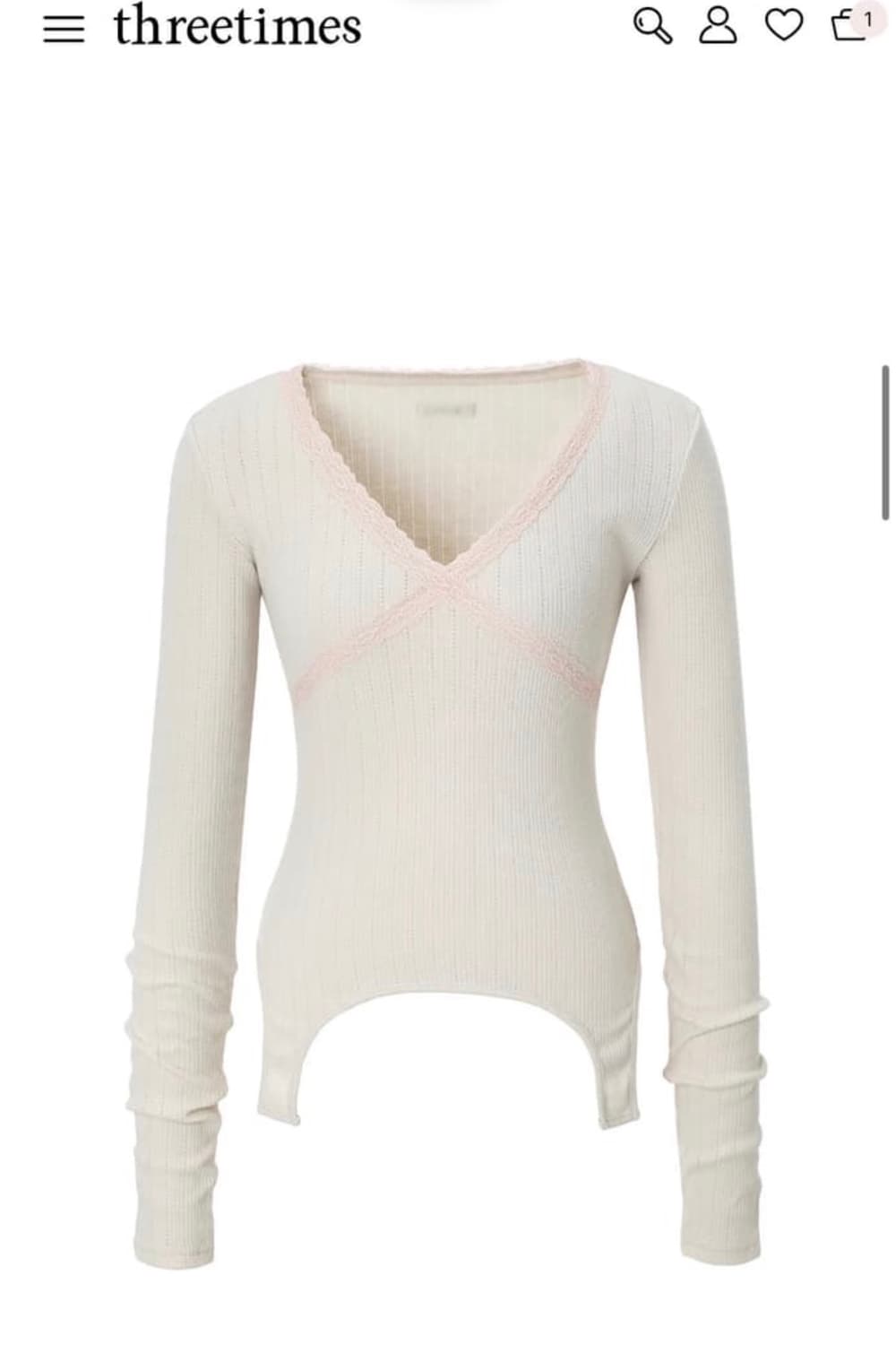 구해요)쓰리타임즈 betty lace tee 상품이미지1