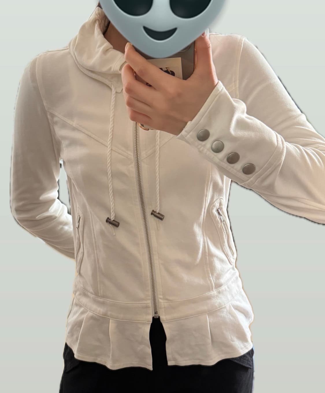 프릴 후드 집업 빈티지 상품이미지1