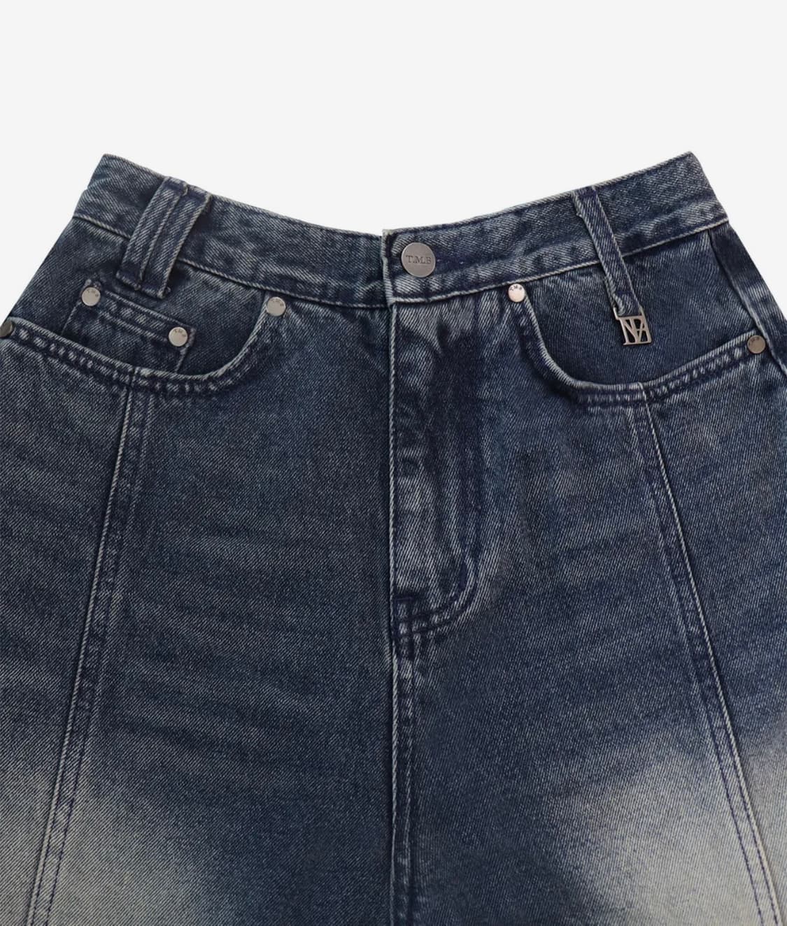 트리밍버드 Incision Denim Pants Dark Blue  상품이미지4