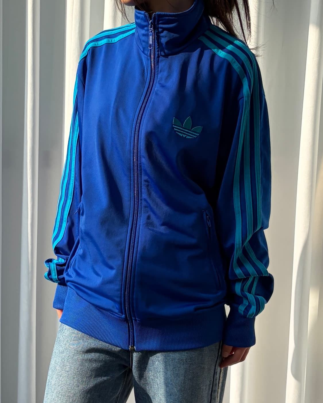 [M-L]아디다스 구형 파이어버드 블루 트랙탑 져지 상품이미지2