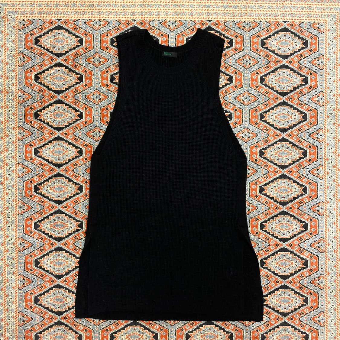 베네통 블랙 니트 나시 트임 원피스 여성FREE 상품이미지1