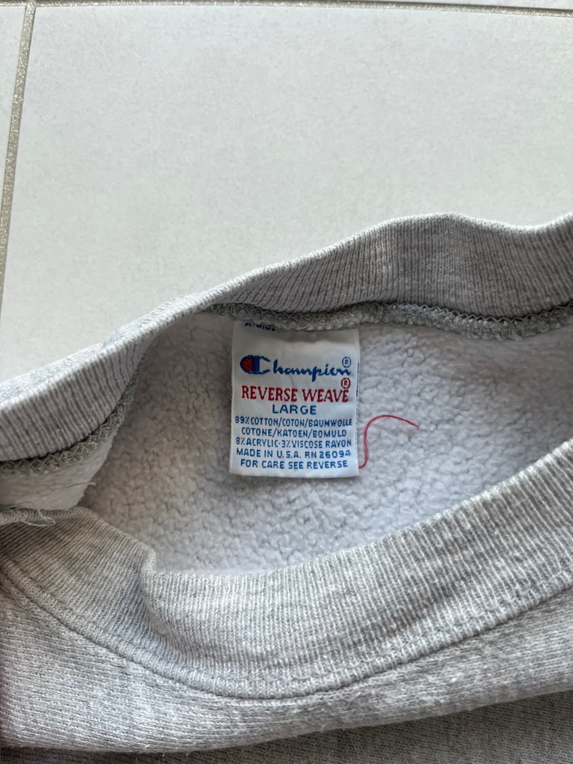챔피온 리버스 위브 회색 맨투맨 상품이미지4