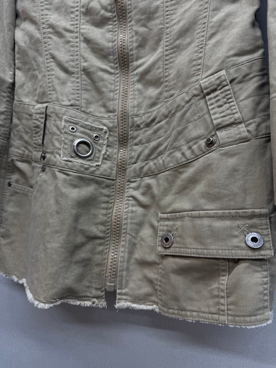 디젤 지퍼업 코튼 원피스 빈티지 자켓 S(S) 상품이미지2