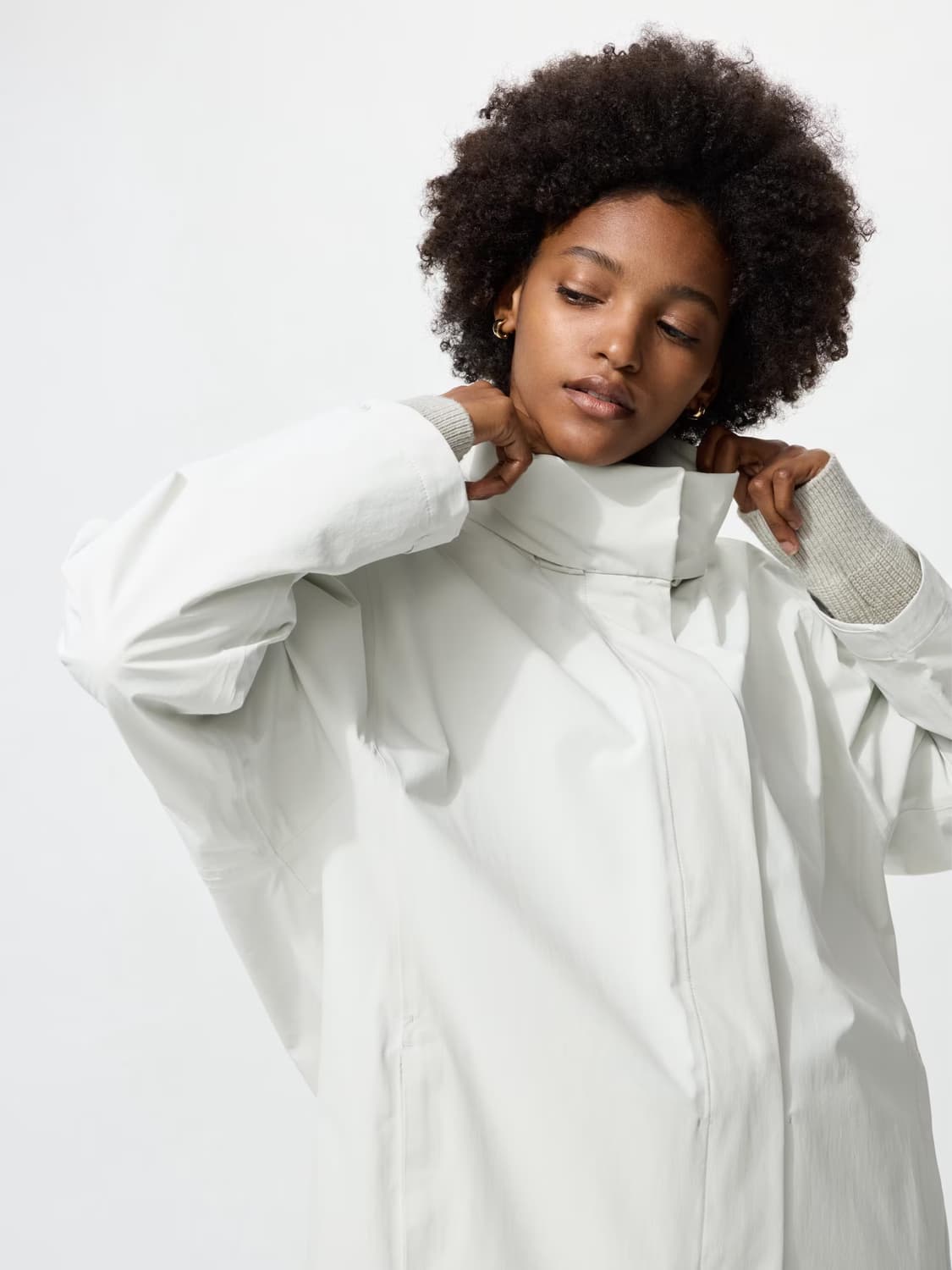 유니클로 blocktech half coat 방수 코트 상품이미지3