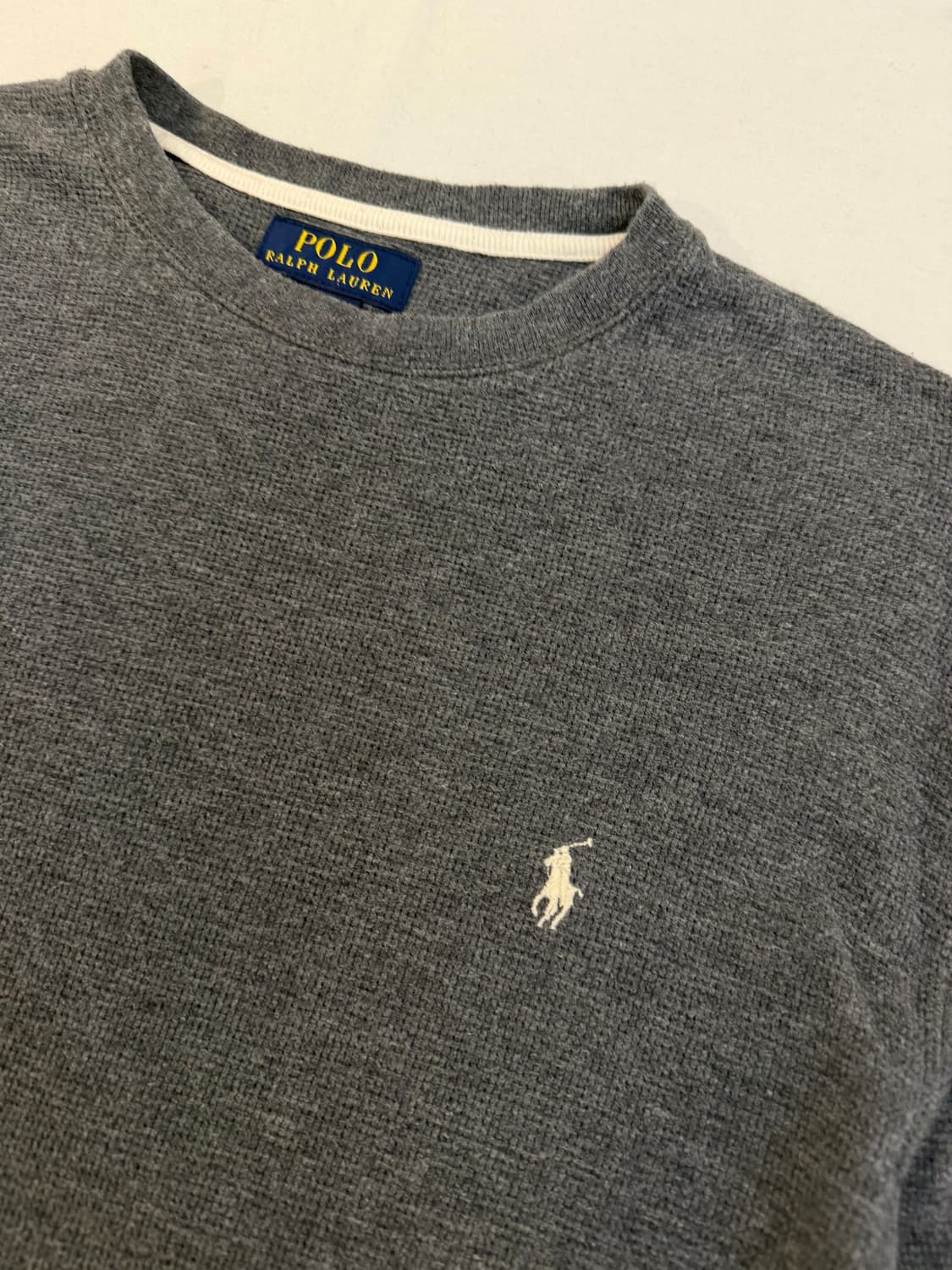 폴로 랄프로렌 와플 써멀 롱슬리브 긴팔티 그레이 상품이미지2