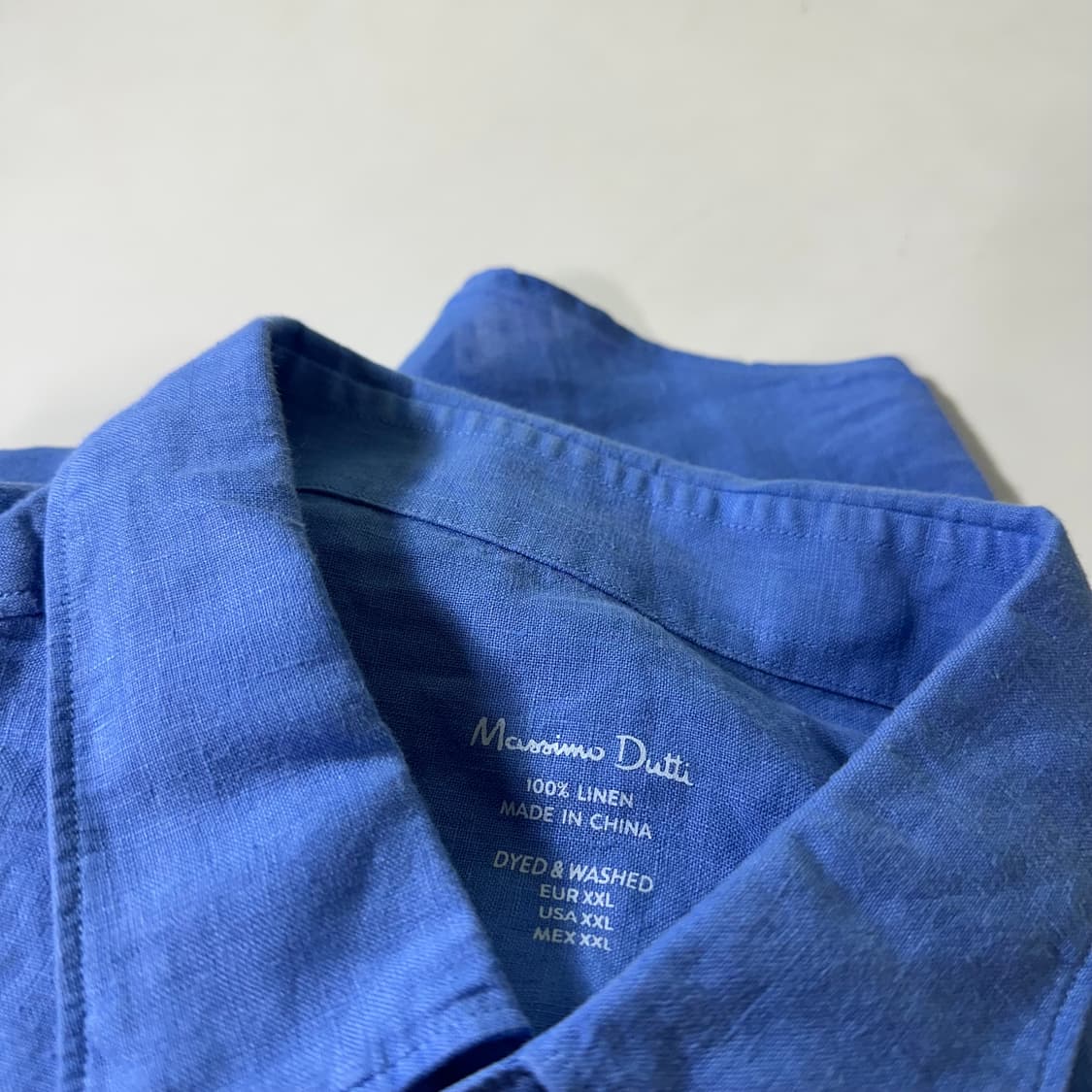 XXL 110 마시모두띠 스카이블루 린넨100% 린넨셔츠 상품이미지2