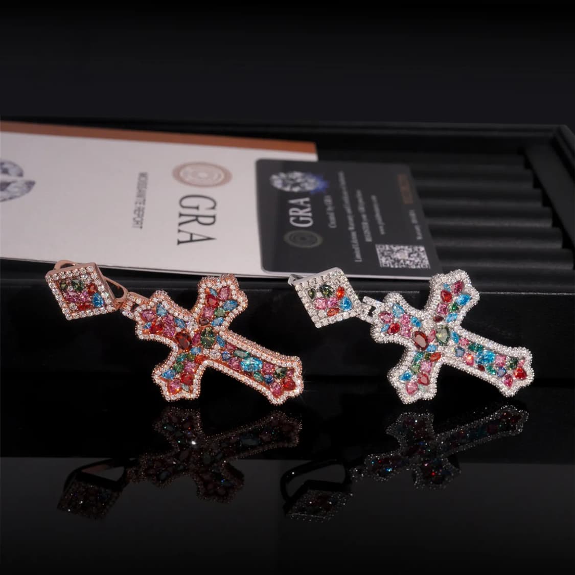 Oceanora 모아사나이트 크로스 펜던트 - 925 실버 상품이미지5