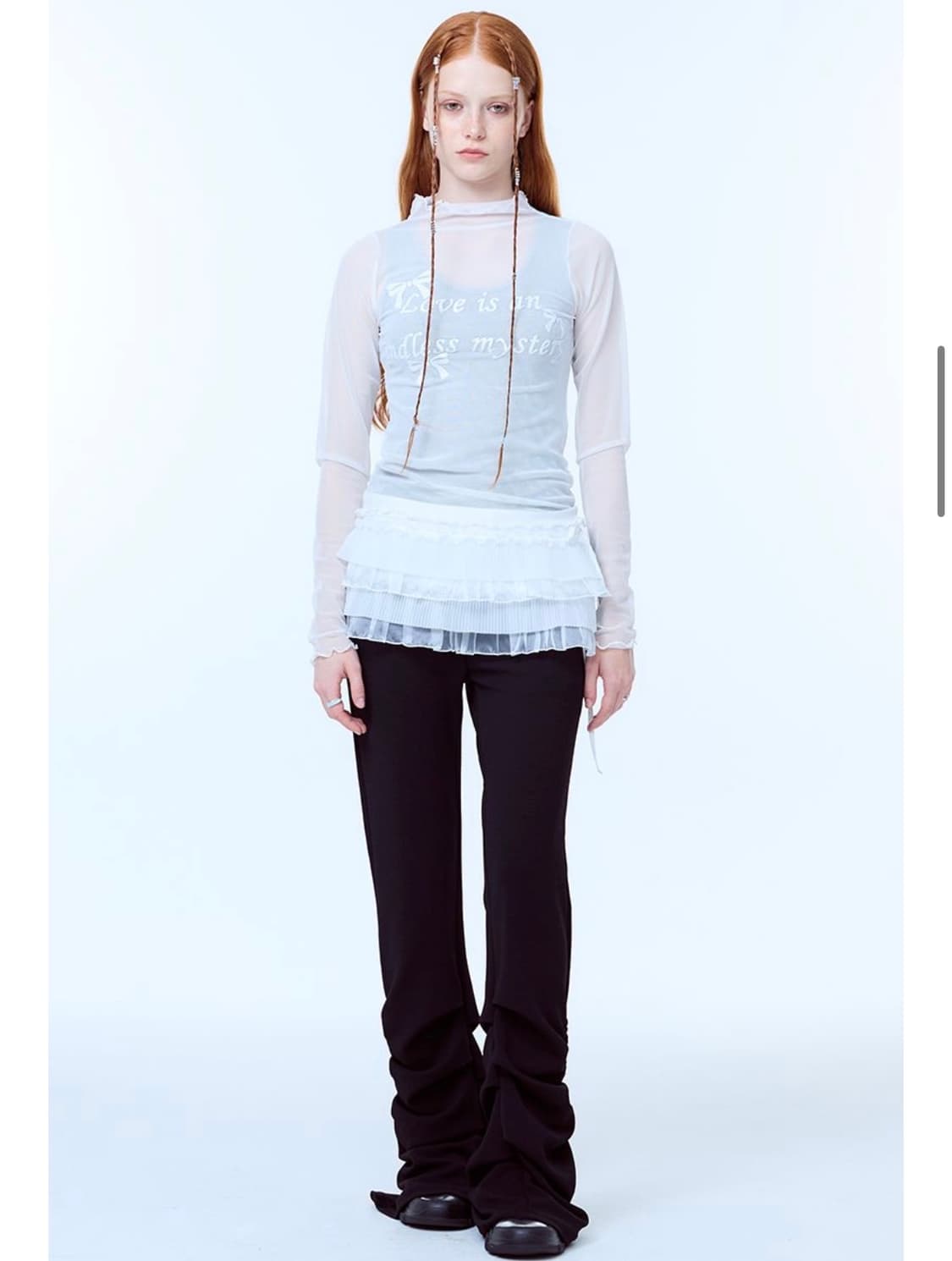 러브이즈트루 프릴 랩 스커트 상품이미지1