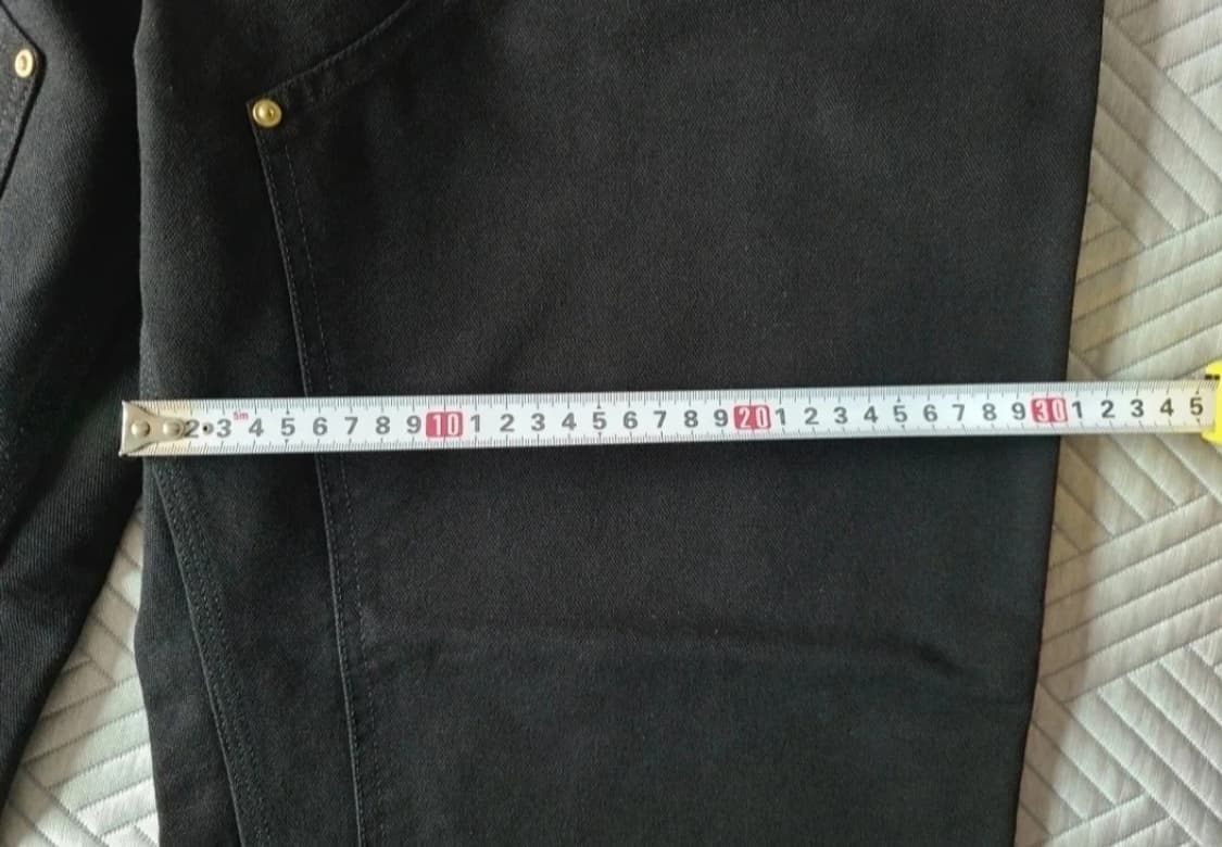 칼하트WIP 더블 니 팬츠 디어본 블랙 린스드 W36 L32 상품이미지5