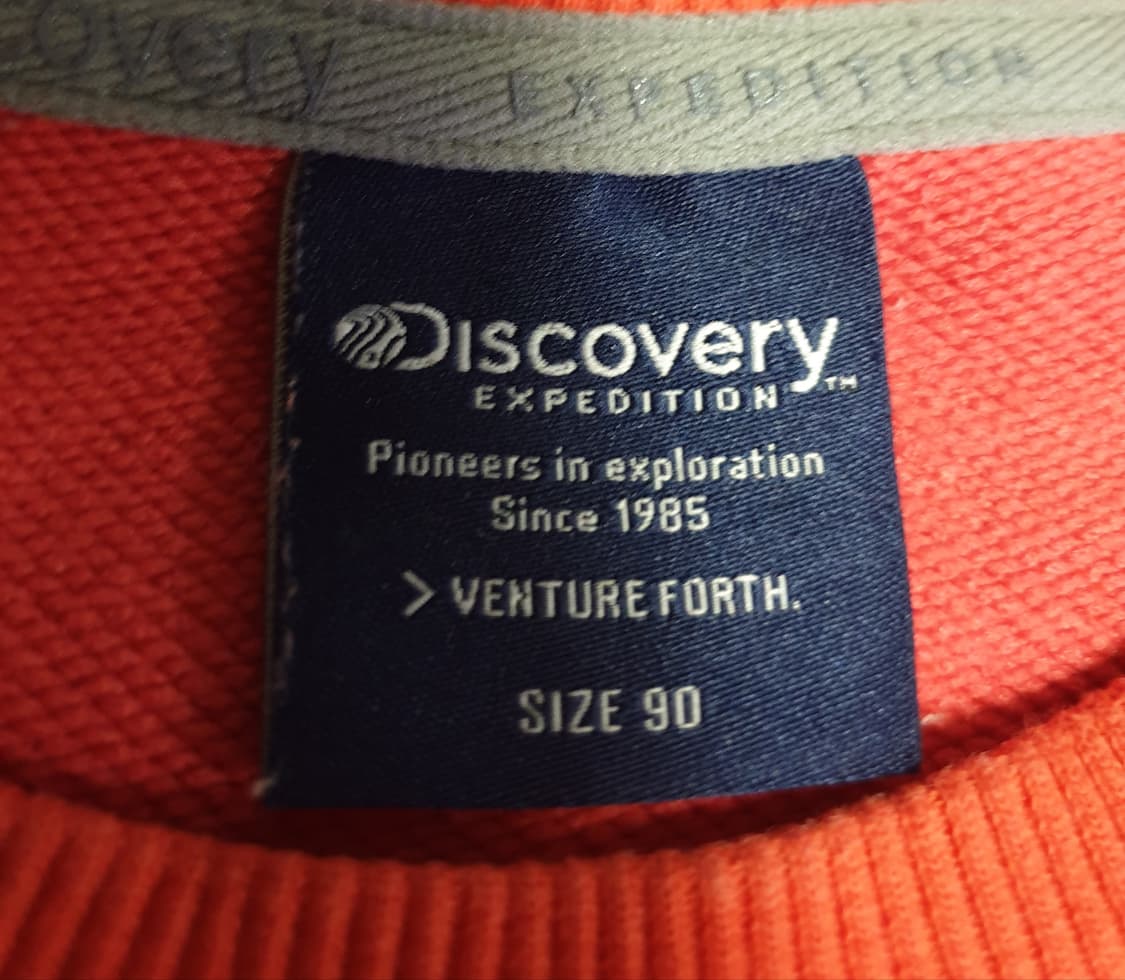 디스커버리 볼륨로고 맨투맨 브릭오렌지 (90, 95) 상품이미지7