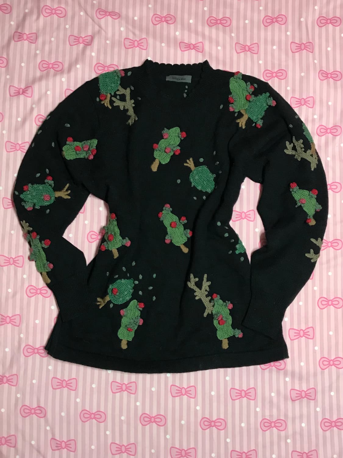 크리스마스 전까지 할인 트리 블랙 크리스마스 니트 상품이미지1