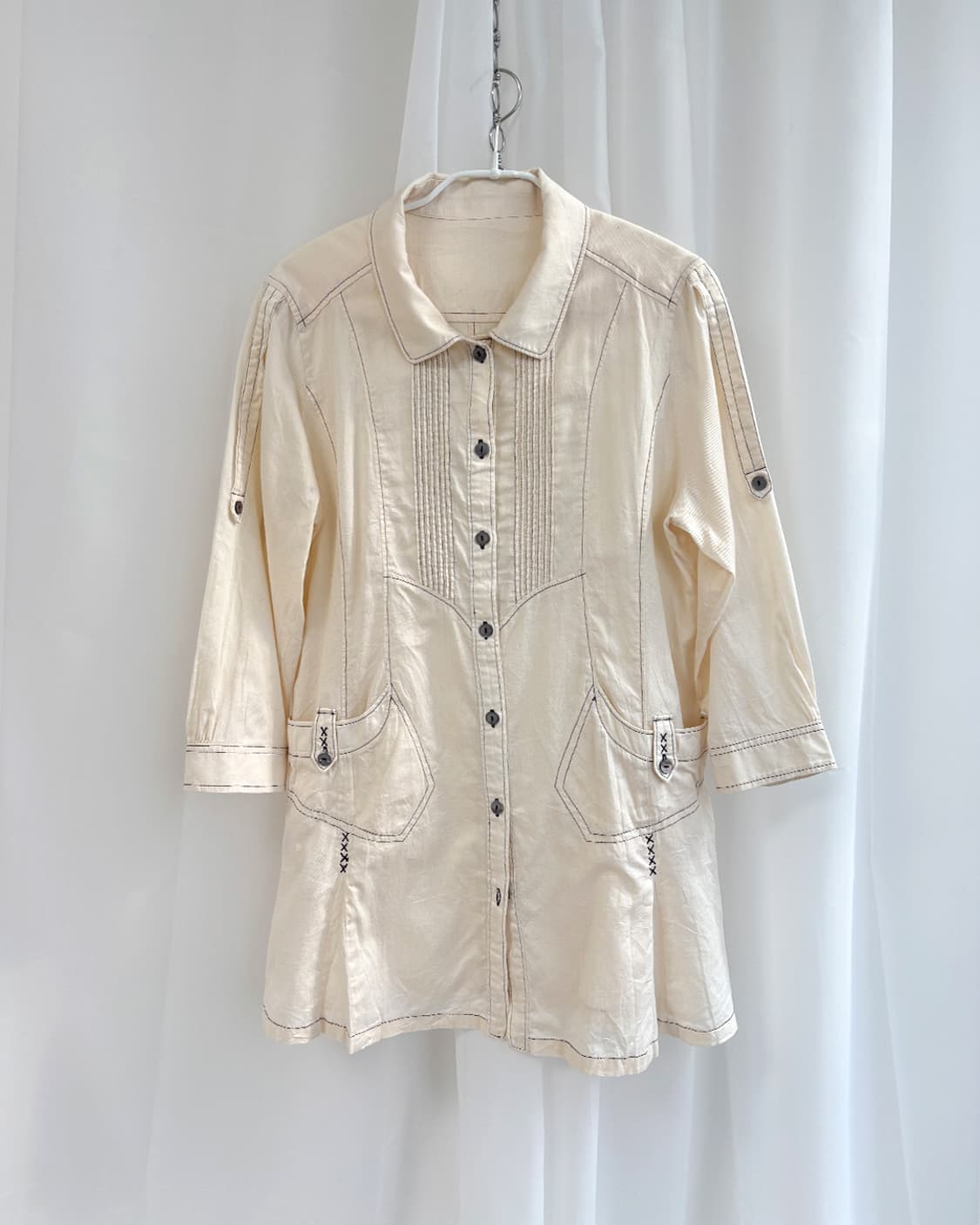 모어 버터 빈티지 디테일 원피스 재킷 상품이미지1